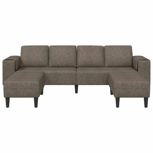 Ensemble de Canapés Gris foncé Cuir suédé faux