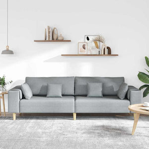 Sofa en tissu avec coussin Gris clair 208 cm tissu