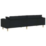 Sofa en tissu avec coussin Noir 208 cm tissu