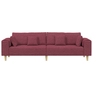 Sofa en tissu avec coussin Bordeaux 208 cm tissu