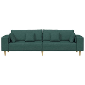 Sofa en tissu avec coussin Vert foncé 208 cm tissu