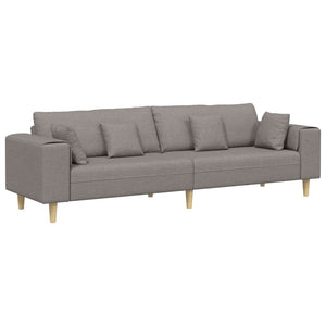 Sofa en tissu avec coussin Taupe 208 cm tissu