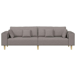 Sofa en tissu avec coussin Taupe 208 cm tissu