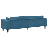 Canapé en velours avec coussin Bleu 208 cm Velours
