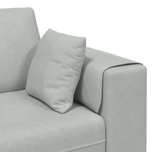 Canapé en velours avec coussin Gris clair 208 cm Velours
