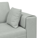 Canapé en velours avec coussin Gris clair 208 cm Velours