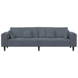Canapé en velours avec coussin Gris foncé 208 cm Velours