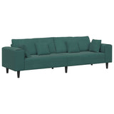 Canapé en velours avec coussin Vert foncé 208 cm Velours