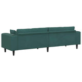 Canapé en velours avec coussin Vert foncé 208 cm Velours