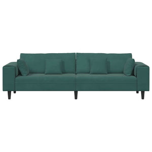 Canapé en velours avec coussin Vert foncé 208 cm Velours