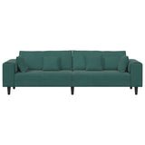 Canapé en velours avec coussin Vert foncé 208 cm Velours