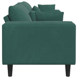 Canapé en velours avec coussin Vert foncé 208 cm Velours
