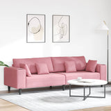 Canapé en velours avec coussin Rose 209 cm Velours
