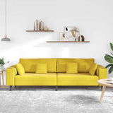 Canapé en velours avec coussin Jaune 210 cm Velours