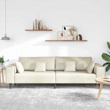 Canapé en velours avec coussin Crème 208 cm Velours