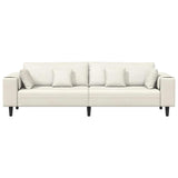 Canapé en velours avec coussin Crème 208 cm Velours