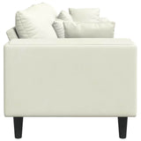 Canapé en velours avec coussin Crème 208 cm Velours