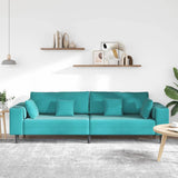 Canapé en velours avec coussin Turquoise 208 cm Velours