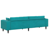 Canapé en velours avec coussin Turquoise 208 cm Velours