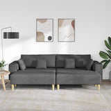 Sofa en tissu avec coussin Gris foncé 208 cm tissu