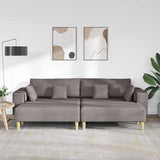 Sofa en tissu avec coussin Taupe 208 cm tissu