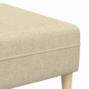 Sofa en tissu avec coussin Crème 208 cm tissu