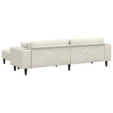Canapé en velours avec coussin 3 pcs Crème 208 cm Velours
