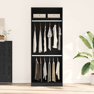 Armoire Chêne noir 80 x 50 x 200 cm Bois d'ingénierie