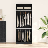 Armoire Chêne noir 80 x 50 x 200 cm Bois d'ingénierie