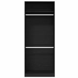 Armoire Chêne noir 80 x 50 x 200 cm Bois d'ingénierie