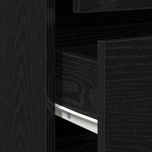 Commode Chêne noir 80 x 41 x 58 cm Bois d'ingénierie