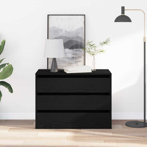 Commode Chêne noir 80 x 41 x 58 cm Bois d'ingénierie