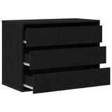 Commode Chêne noir 80 x 41 x 58 cm Bois d'ingénierie