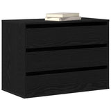 Commode Chêne noir 80 x 41 x 58 cm Bois d'ingénierie