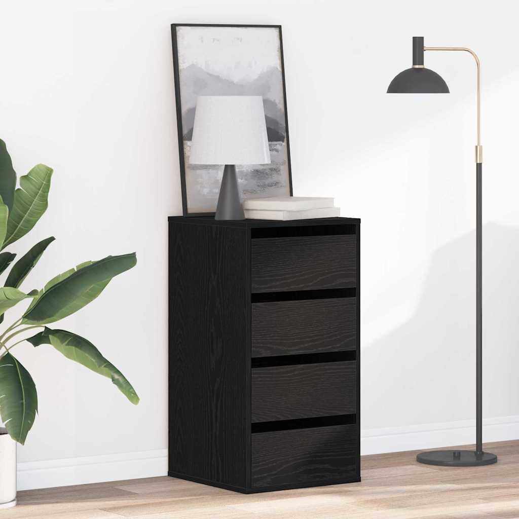 Commode Chêne noir 40 x 41 x 76 cm Bois d'ingénierie