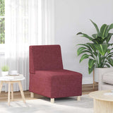 Unité de Sofa Modulaire Sans Accoudoirs 2 pcs Rouge