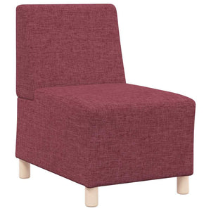 Unité de Sofa Modulaire Sans Accoudoirs 2 pcs Rouge