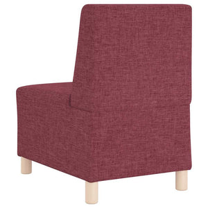 Unité de Sofa Modulaire Sans Accoudoirs 2 pcs Rouge