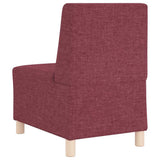 Unité de Sofa Modulaire Sans Accoudoirs 2 pcs Rouge