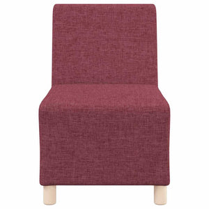 Unité de Sofa Modulaire Sans Accoudoirs 2 pcs Rouge