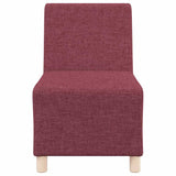 Unité de Sofa Modulaire Sans Accoudoirs 2 pcs Rouge