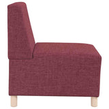 Unité de Sofa Modulaire Sans Accoudoirs 2 pcs Rouge