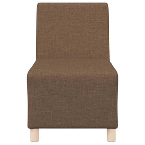 Unité de Sofa Modulaire Sans Accoudoirs 2 pcs Marron