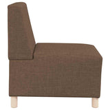 Unité de Sofa Modulaire Sans Accoudoirs 2 pcs Marron