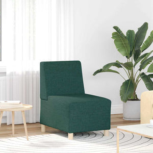 Unité de Sofa Modulaire Sans Accoudoirs 2 pcs Vert foncé