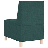 Unité de Sofa Modulaire Sans Accoudoirs 2 pcs Vert foncé
