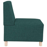 Unité de Sofa Modulaire Sans Accoudoirs 2 pcs Vert foncé