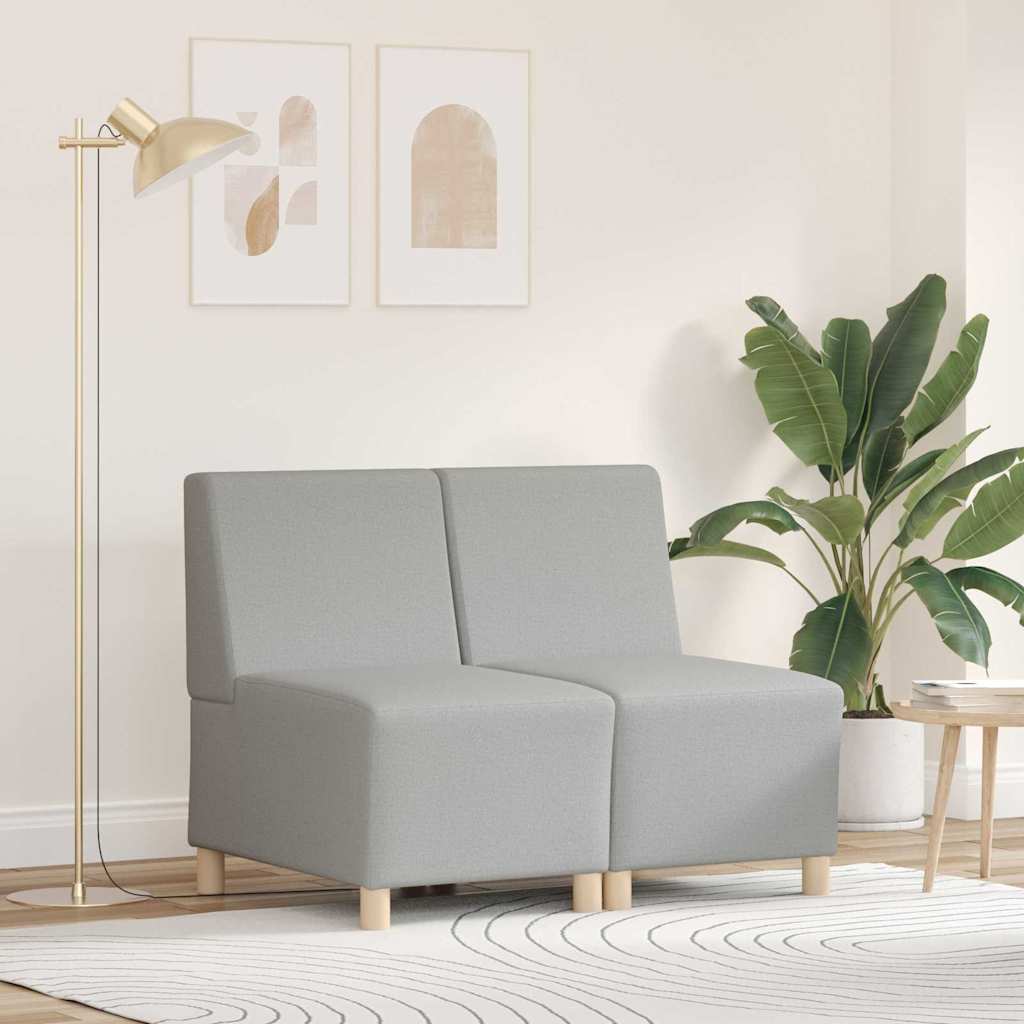 Unité de Sofa Modulaire Sans Accoudoirs 2 pcs Gris nuage