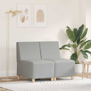 Unité de Sofa Modulaire Sans Accoudoirs 2 pcs Gris nuage