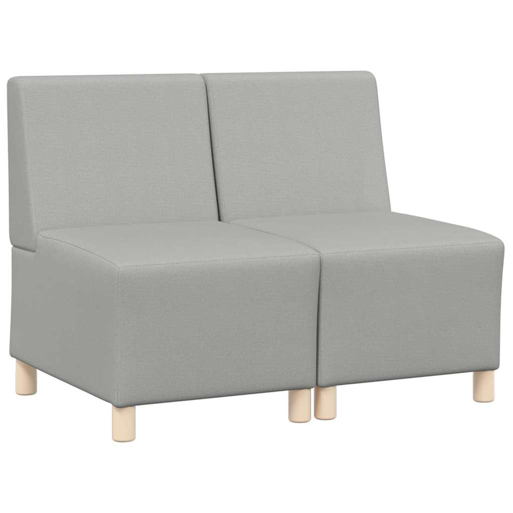 Unité de Sofa Modulaire Sans Accoudoirs 2 pcs Gris nuage